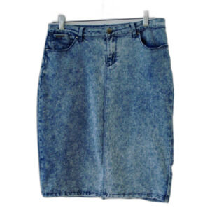 We Love Denim / Renuar Women Light Blue Denim Pencil Strech Skirt Size 42